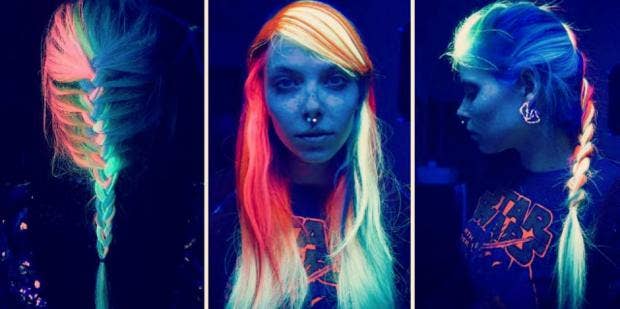 10 Glow In The Dark Rainbow Hair Looks You Ve Got To Try